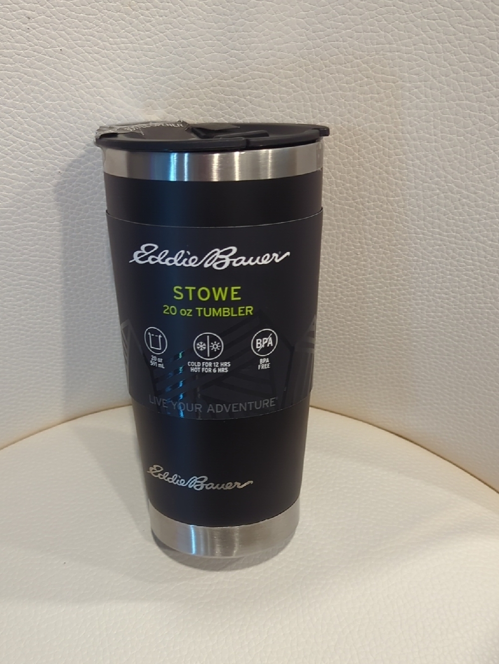 Eddie Bauer Black Stowe 20 oz Insulated Tumbler